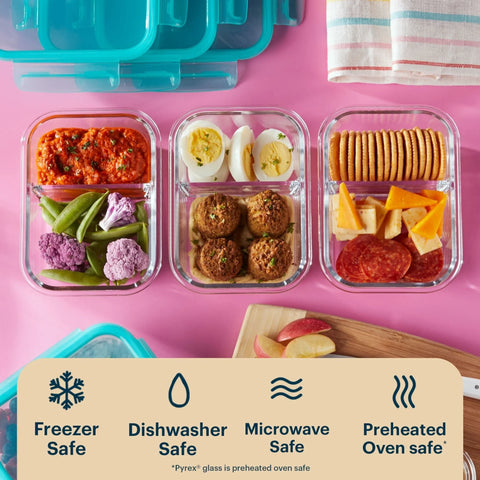 Pyrex® MealBox 10-Piece Divided Storage Set, 2.3 Cup