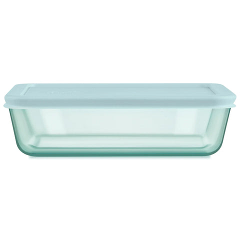Pyrex® Simply Store® Tinted Glass 6-cup Rectangle Storage Container with Lid, Aqua