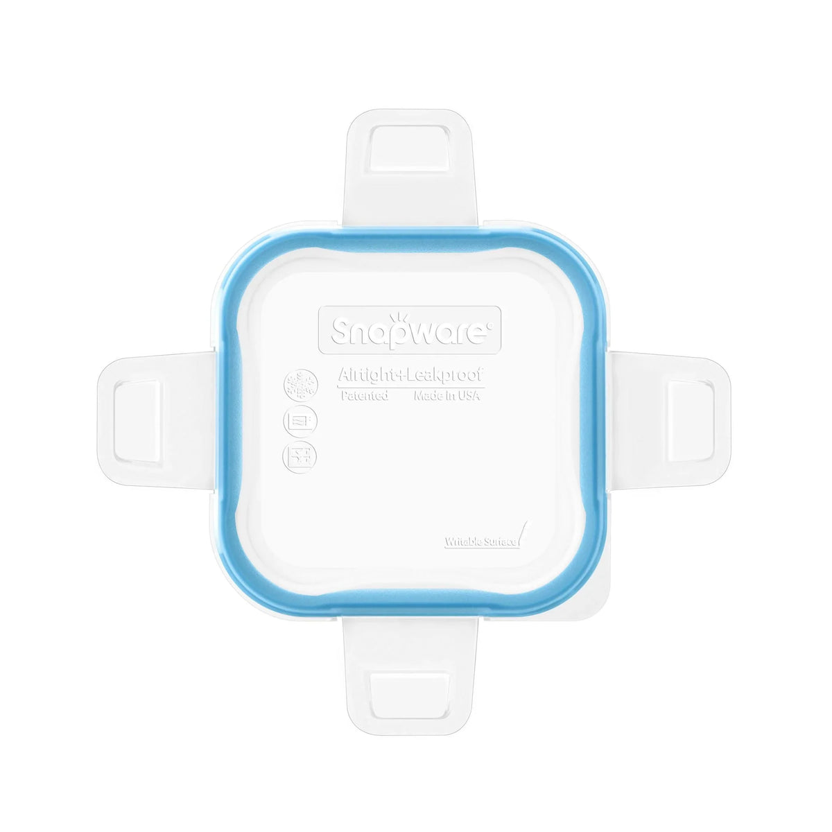 Snapware® Total Solution® Small Square Plastic Lid with Light Blue Seal