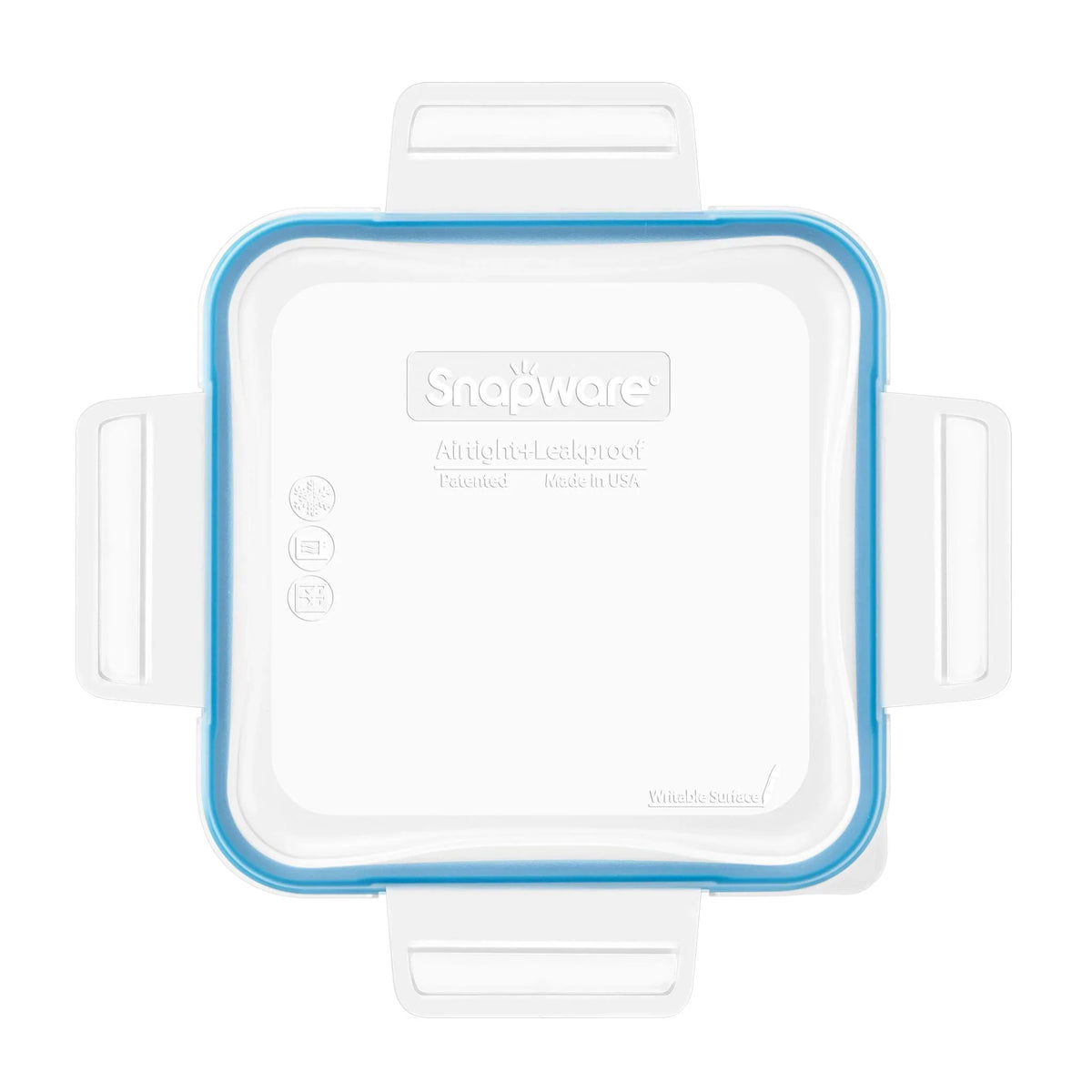 Snapware® Total Solution® Medium Square Plastic Lid with Light Blue Seal