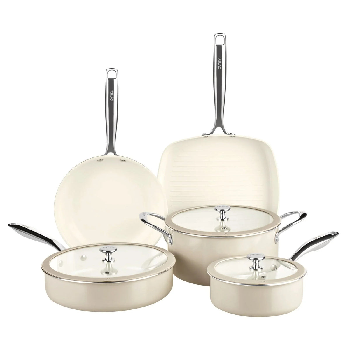 Pyrex® Ceramic Cookware 8-Piece Set