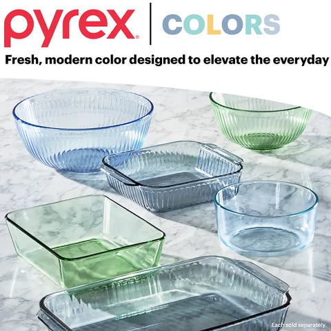 Pyrex® Colors Sculpted Tinted 4-piece Mixing Bowl Set