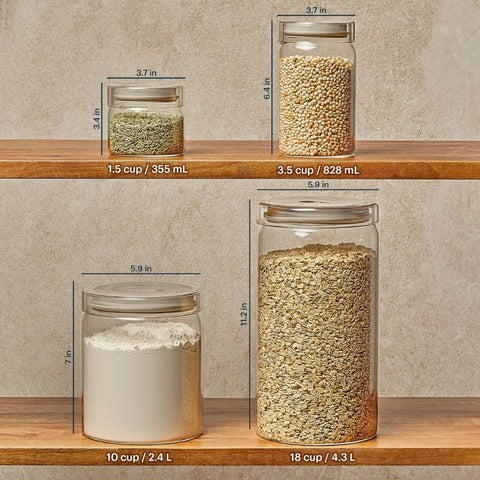 Pyrex® 4-Piece Glass Canister Set